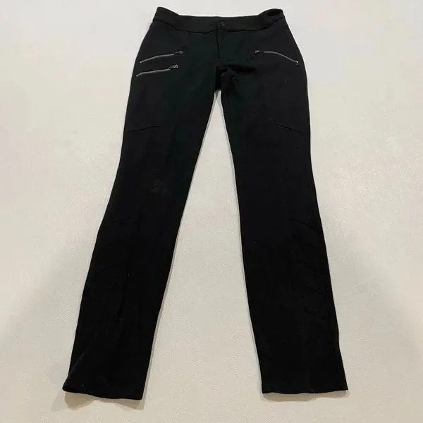 Athleta Black Pants Women’s Size 6 Stretch Zip Pocket Activewear - Image 2