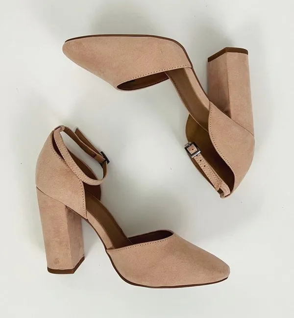 ASOS Pleasant High Block Heels in Blush Pink | Size 7 - Image 9