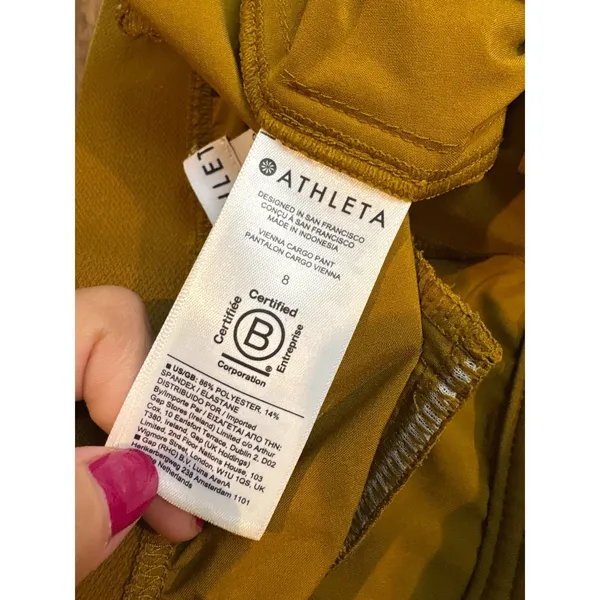 Athleta Vienna Cargo Pants in mustard gold - Image 6