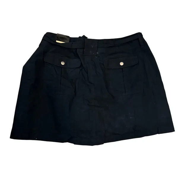 Lane Bryant Venezia Utility Skirt‎ Black 26 Plus Size Tie Waist Casual Workwear - Image 6