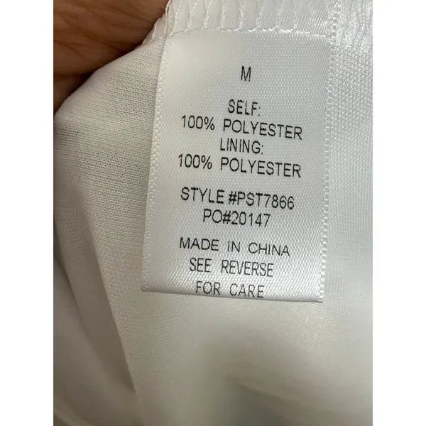 NWT BALTIC BORN Women's Med Ines Smocked Peplum Top White Fairy Romantic - Image 10