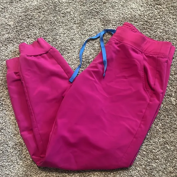 FIGS Zamora Jogger Raspberry Sorbet Women’s Scrub Pants Large - Image 6