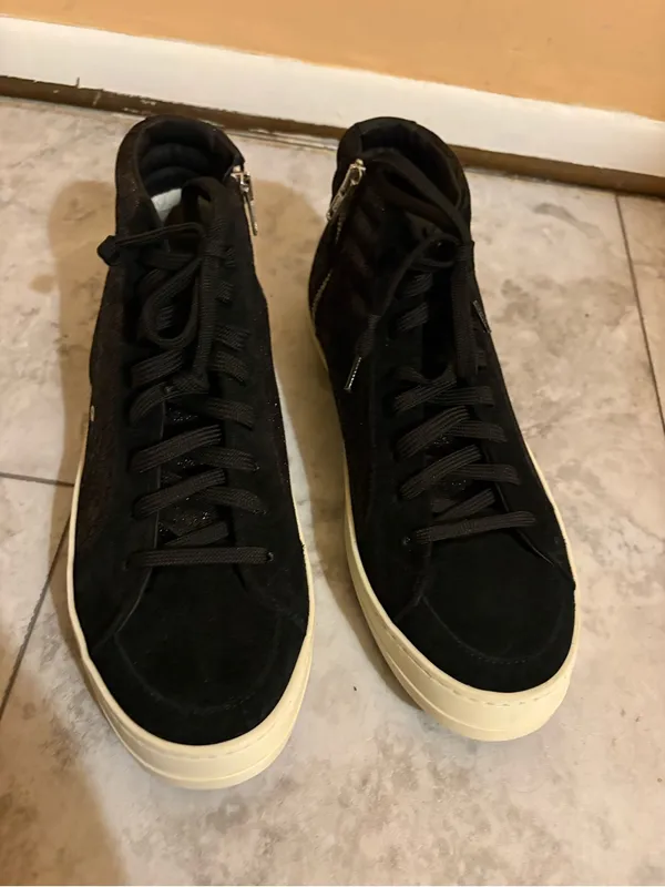 P448 Skate High Top Sneakers in Smog Black - Image 3