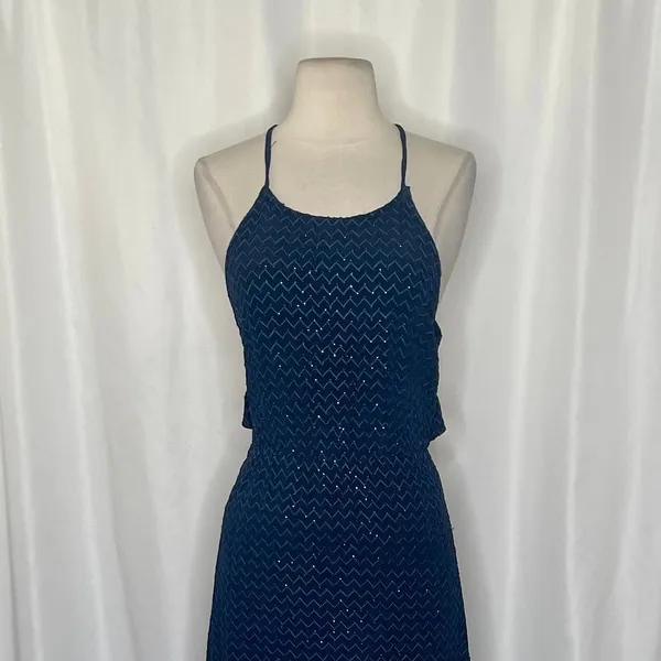 NWT! Calypso St. Barth HOSS INTROPIA Midnight Navy Blue Embellished Dress 36 / 4 - Image 4