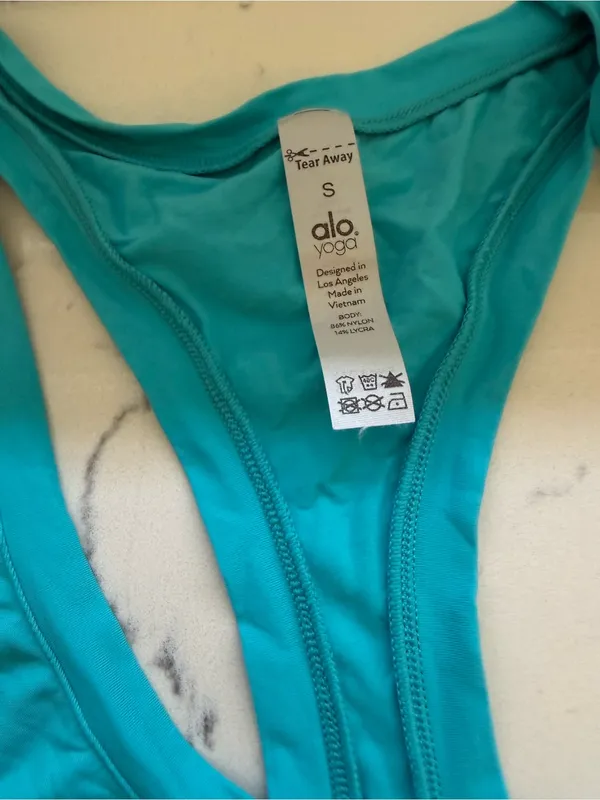 ALO Yoga Women's Racerback Tank Top in Teal Blue - Image 3