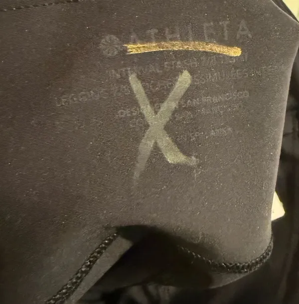 Athleta leggings, size S, black, with pocket and logo detail - Image 2