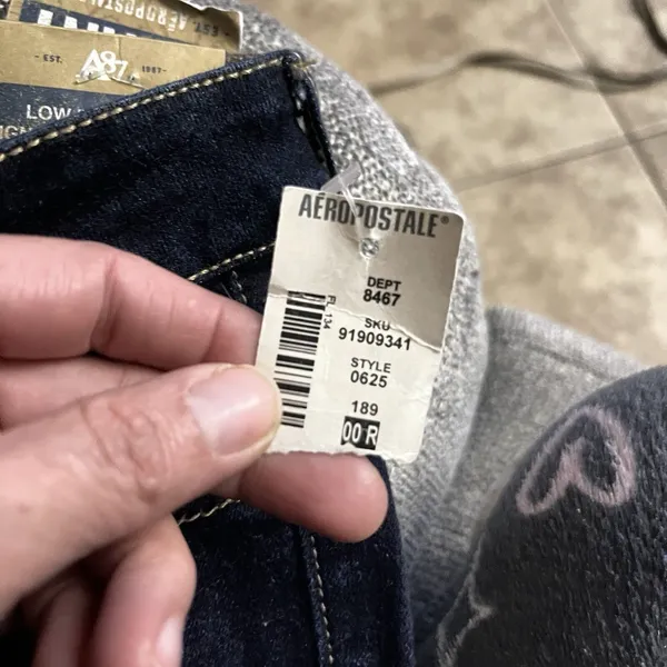 Aeropostale Womens Jeans Pants Size 00 Bayla Skinny Core Low Rise Dark Wash Y2k - Image 11