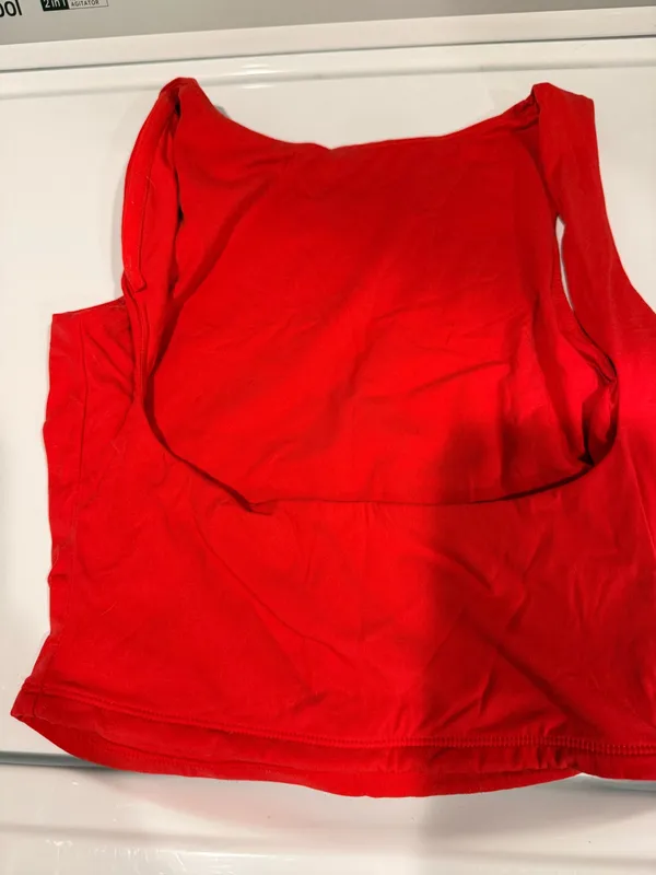 Open back shirt cropped Red - Image 2