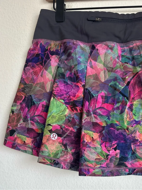 Lululemon Pace Rival Mid-Rise Skirt in Vivid Floral Tone Multi - Image 6