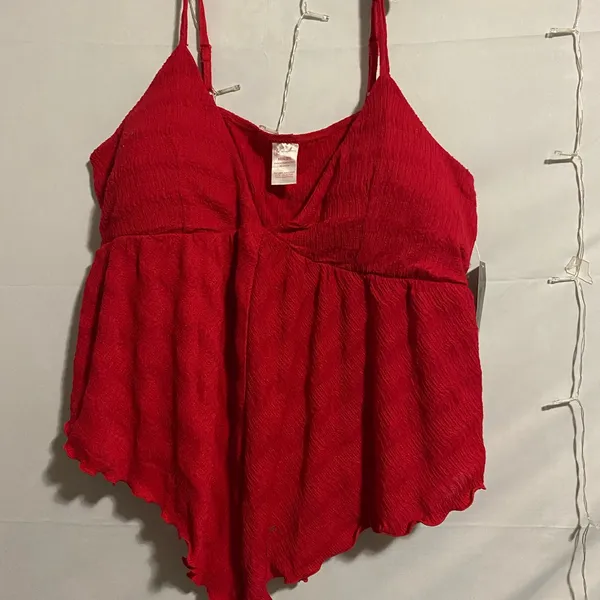 Red Women's Top Size undefined - Image 2