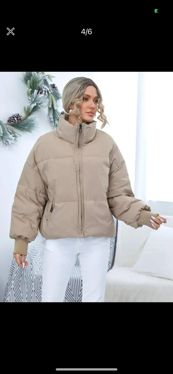 SheIn Khaki  Puffer Jacket - Image 2