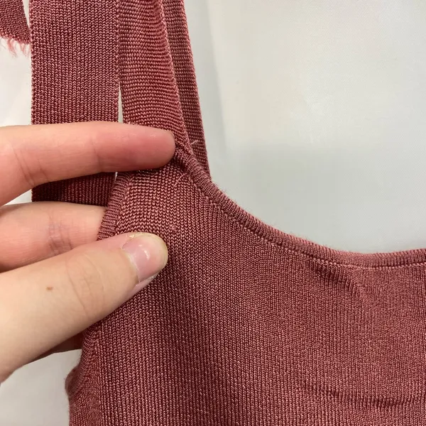 EUC Urban Outfitters women’s copper brown stretch tie strap ribbed mini dress‎ S - Image 5
