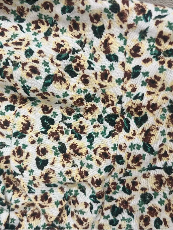 Zara White Floral Ruched Spaghetti Strap Mini Dress XS - Image 6