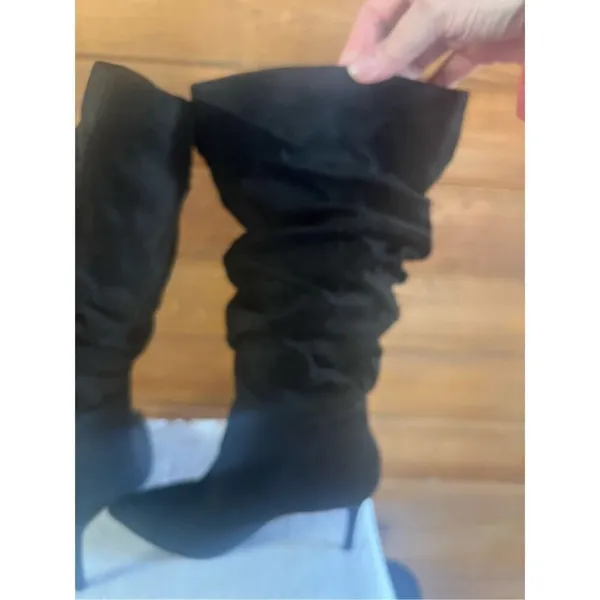 Just fab Khloy Slouch Black Heeled Boots Sz 6 NIB - Image 4