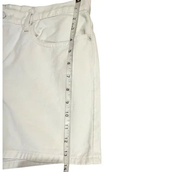 Polo Jeans Co Ralph Lauren White Denim Shorts Women 10 5 Inch Saturday Short y2k - Image 3