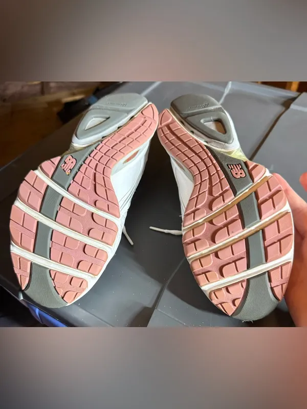 New Balance White and Pink Women's Athletic Sneakers - Image 5