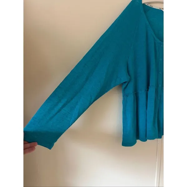 Daily Thread Blue Button Up Long Sleeve Top Woman’s Size 2X NEW - Image 2