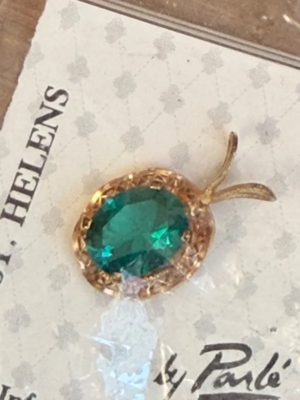 Mount St. Helens Emerald Pendant By Parléb Oval Gemstone - Image 2
