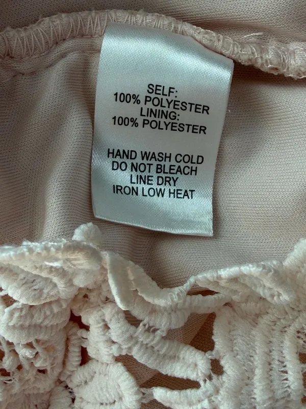 Lulus Love Poem Blush Pink Lace Halter Mini Dress Size Medium - Image 7