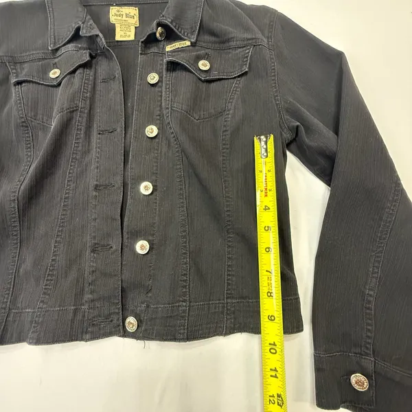 Judy Blue Women's Black Denim Jean Jacket Style No. 711 Size XL - Image 4