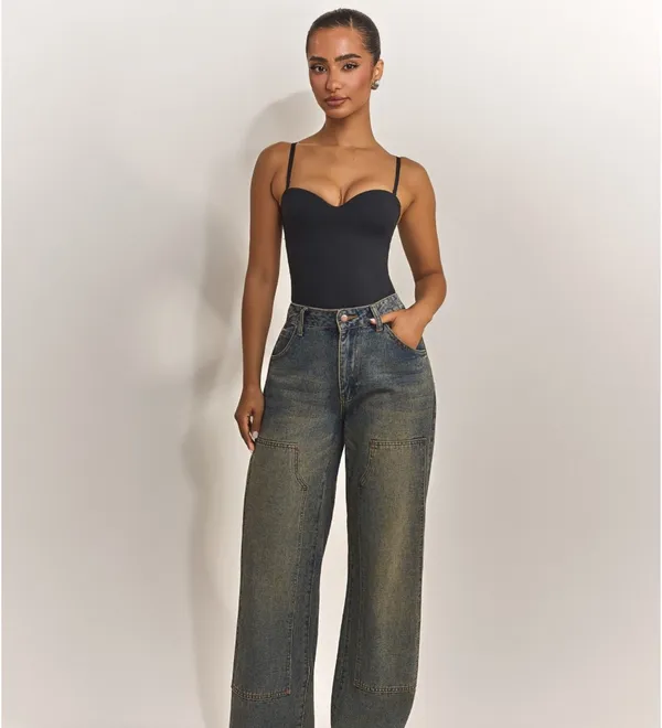 Oh Polly Mars the Label Black Sculpt Cupped Bodysuit - Image 3