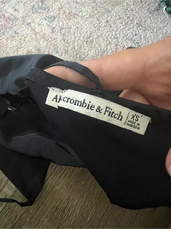Abercrombie Black Satin Bodysuit size xs - Image 10