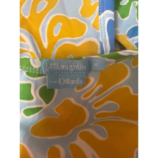 J. McLaughlin for Dillard's Floral‎ Maxi Dress Resort Coastal M - Image 7