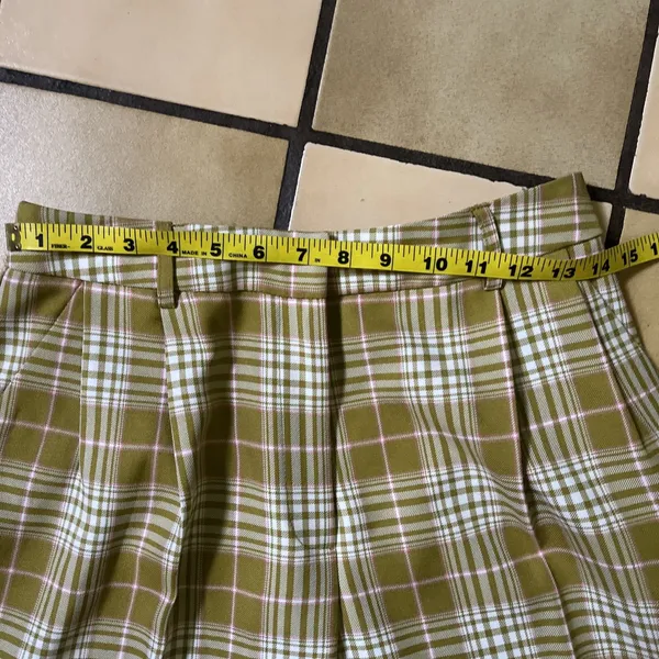 ASOS Plaid Pants Sz 6 Green Preppy Mod Retro Punk Skate Rocker Grunge Emo Ankle - Image 8
