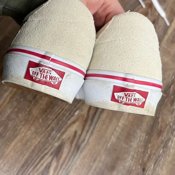 Vans Ivory Suede Sk8-Lo Flat Bottom Sneaker Size 7 - Image 5