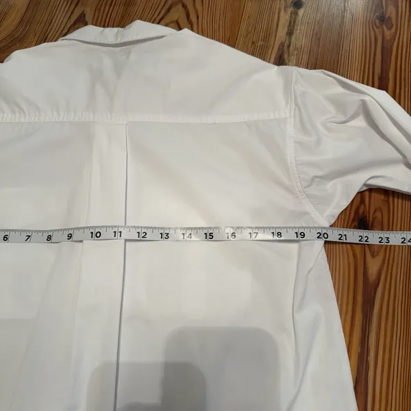 Good American *The Good Shirt* Women's 0 XS White Oxford Oversized Preppy Loose - Image 6