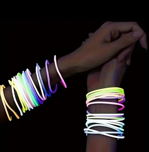 10pc Glow-in-the-Dark Silicone Mix Bracelet Set - Unisex - Image 2