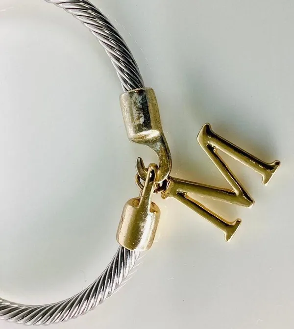 Modern Expressions “M” Initial Rope Bracelet Silver - Image 3