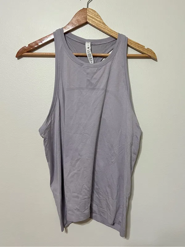 Lululemon Swiftly Tank Top Size 12 Purple Waist Length - Image 2