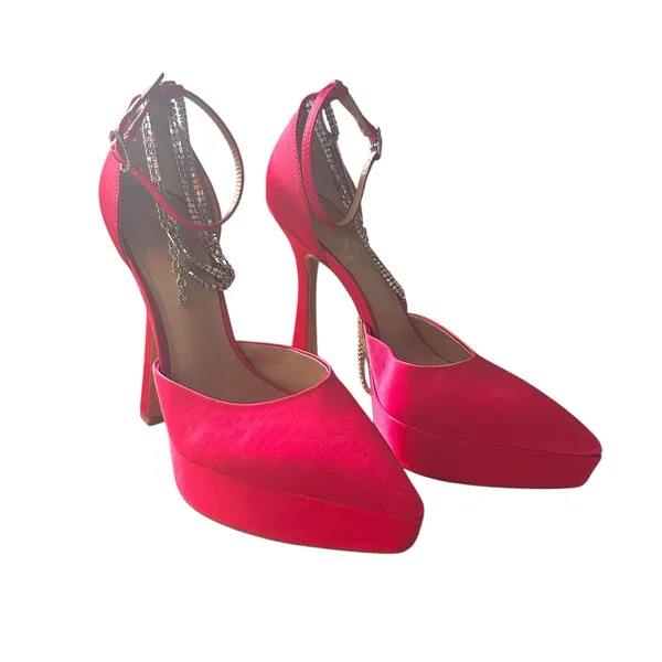 SAM EDELMAN Andie Platform‎ Crystal Heels Pink 9.5 - Image 2