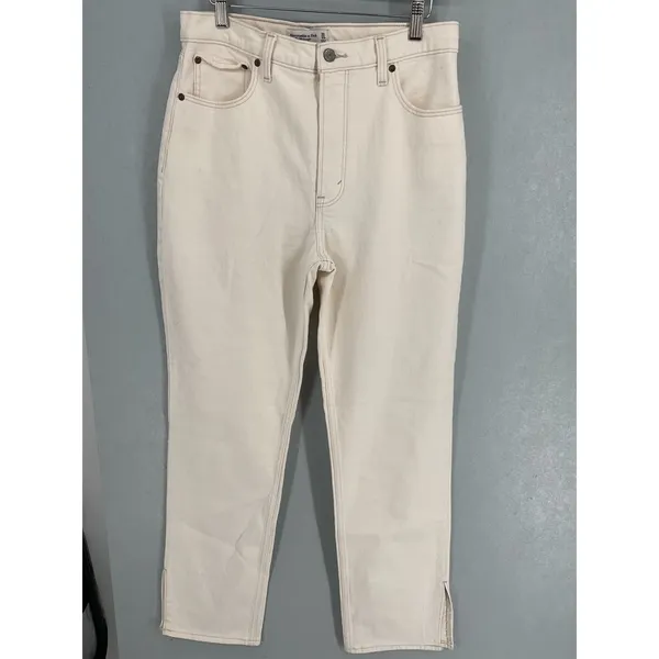 Abercrombie & Fitch Womens Jeans 90s Straight Ultra High Rise Side Slit 30 10R - Image 2
