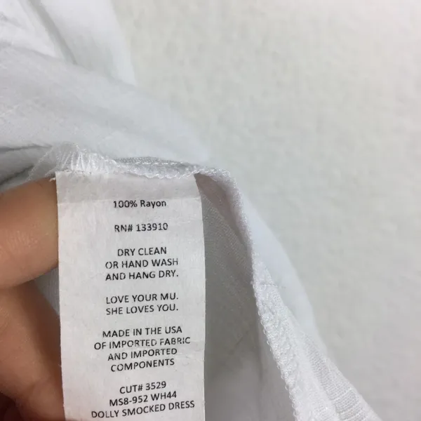 Show Me Your MuMu Dolly Smocked White Mini Dress Medium - Image 7