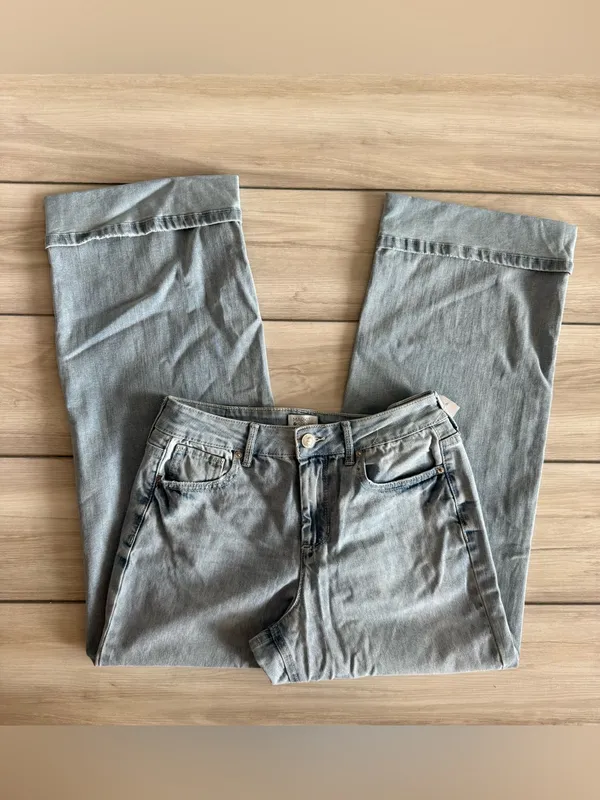 Market & Spruce Mr. Wide Leg Vintage Stretch Jeans Light Blue Size 6 NWT - Image 5