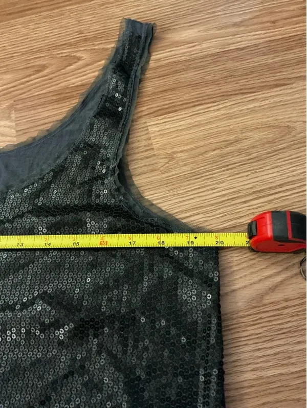 Y2K American Eagle Sequins Tank Top Size XL - Image 4
