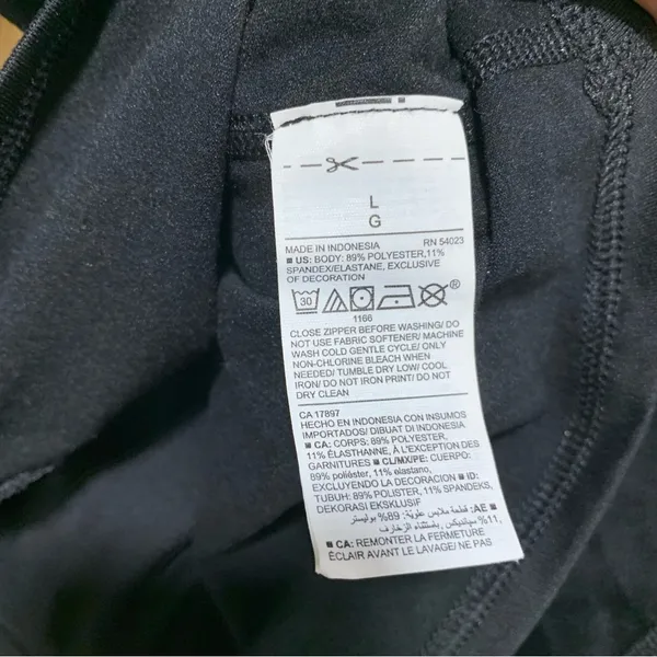Old Navy Active Women's Go-Dry Black Full Zip Sweater - Size Large - Image 5