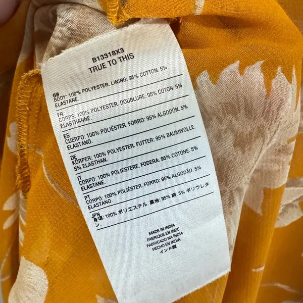 Stone‎ Row Mustard Open Back Floral Maxi Dress Size Small - Image 9