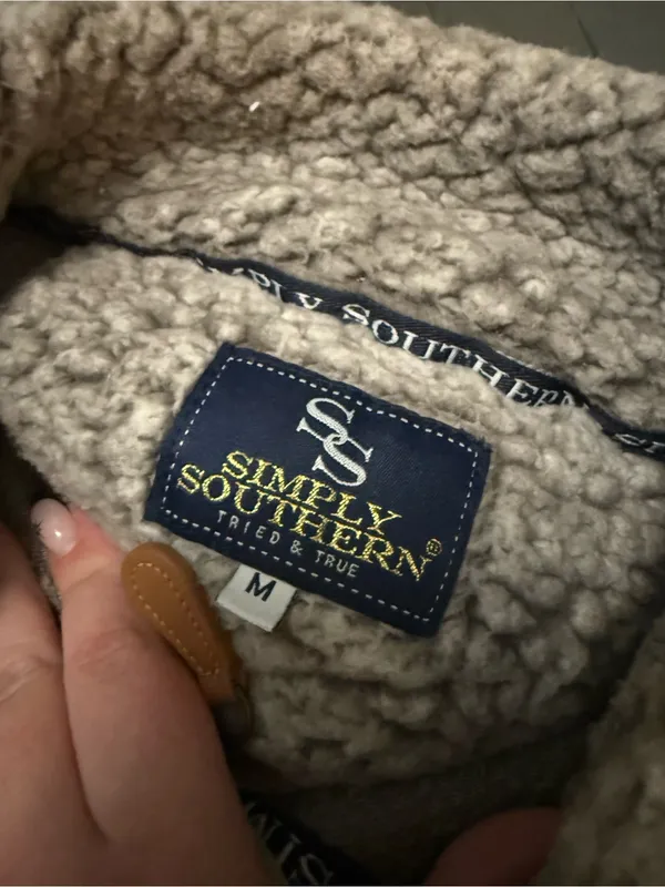 Simply Southern brown quarter zip fleece Size M #loungewear #outdoor - Image 3