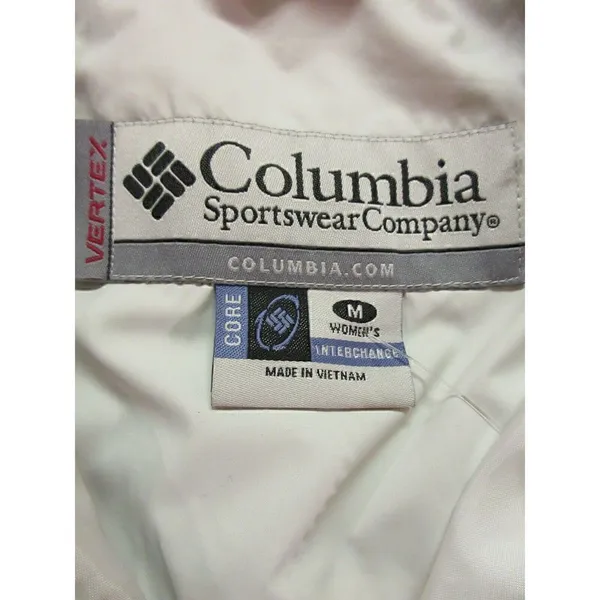 Columbia Jacket Vertex Off White With Black Collar Size Medium - Image 7