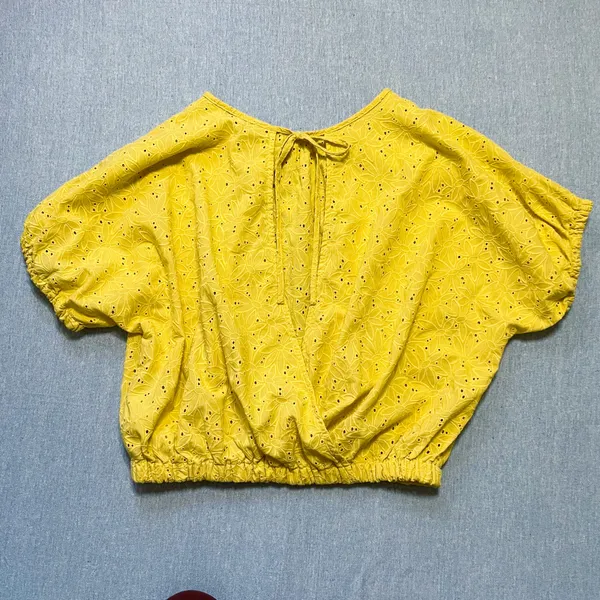 Madewell Eyelet Michele Bubble Top in Dream On Daisies Size S - Image 5