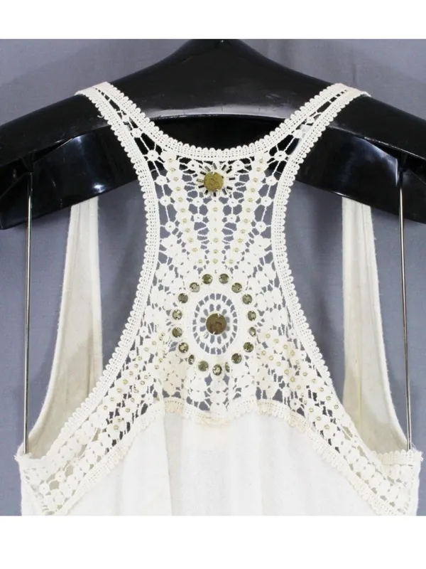 Pretty Good Boho Crochet Sweater Vest – Medium - Image 7