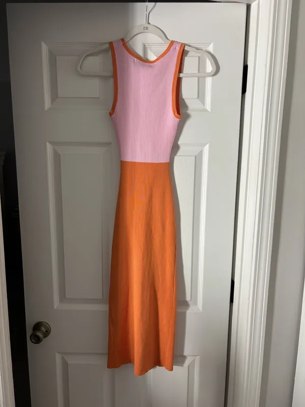 Pink and Orange Midi Dress - Image 2