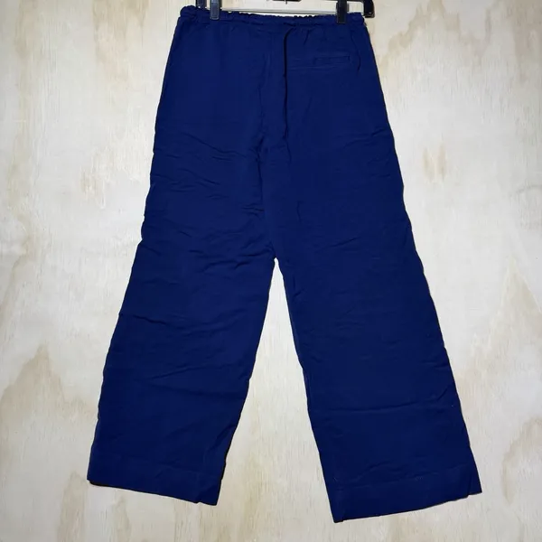 A New Day Womens S Navy Blue Side Stripe Pull On Pants Wide Leg Track Athleisure - Image 5