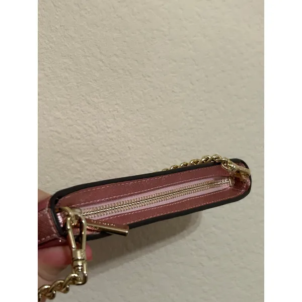 NEW Kate Spade Purse Glimmer Glitter Shoulder Bag Pink Sparkly Gold Chain Whimsy - Image 13
