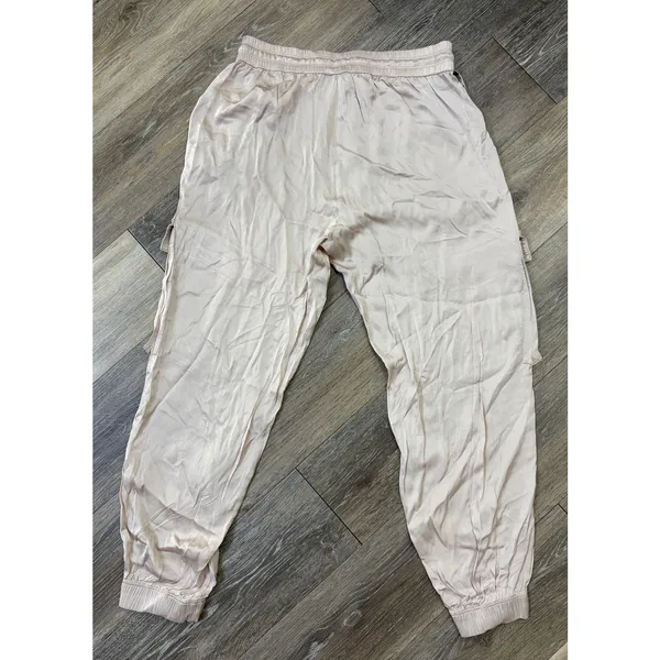 Aerie Shiny Pink Cargo Jogger Pants High Rise Lightweight Casual Size S - Image 3