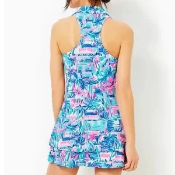 Lily Pulitzer Dania Luxletic Tennis Dress Ravello Blue Size XL - Image 3