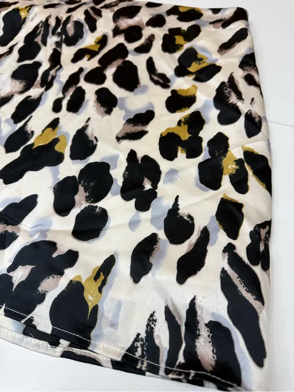 Wishlist Leopard Print Satin Mini Skirt size L - Image 7